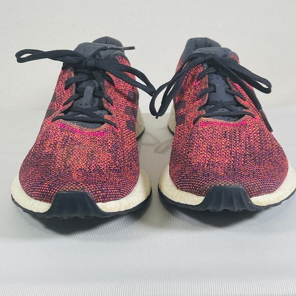 Adidas Pureboost Running Shoes Mens 10.5 Pink Blue Gym Work Out Sneakers Trainer - Picture 8 of 11